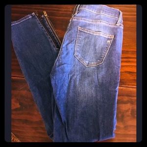 Madewell Skinny Jeans with Ankle Zip-up